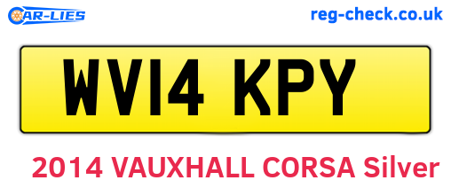 WV14KPY are the vehicle registration plates.
