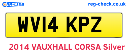 WV14KPZ are the vehicle registration plates.