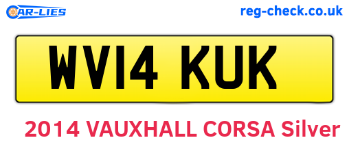 WV14KUK are the vehicle registration plates.