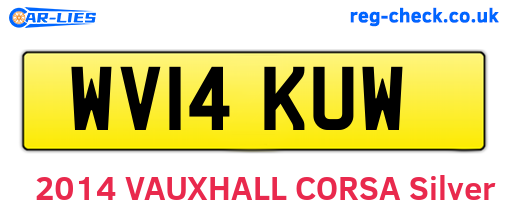 WV14KUW are the vehicle registration plates.