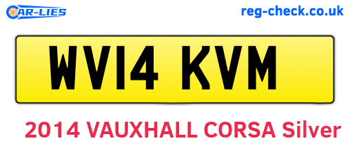 WV14KVM are the vehicle registration plates.