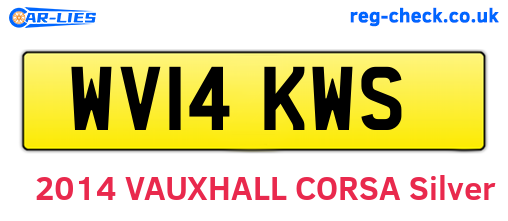 WV14KWS are the vehicle registration plates.