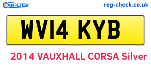 WV14KYB are the vehicle registration plates.