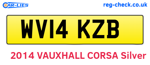 WV14KZB are the vehicle registration plates.