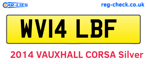 WV14LBF are the vehicle registration plates.