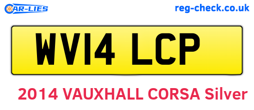 WV14LCP are the vehicle registration plates.