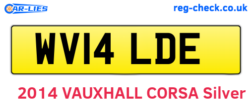 WV14LDE are the vehicle registration plates.