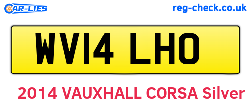 WV14LHO are the vehicle registration plates.