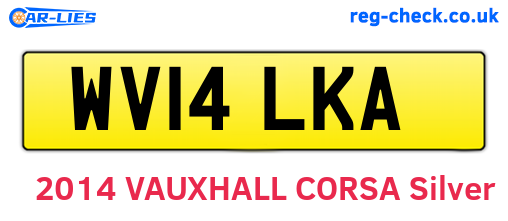 WV14LKA are the vehicle registration plates.