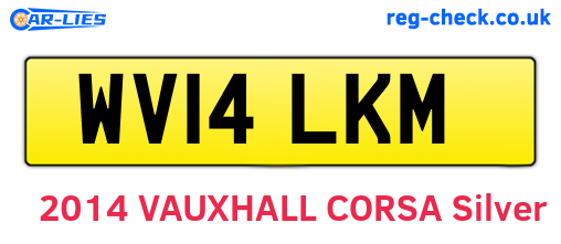 WV14LKM are the vehicle registration plates.