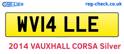 WV14LLE are the vehicle registration plates.