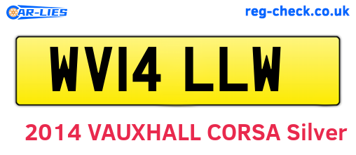 WV14LLW are the vehicle registration plates.