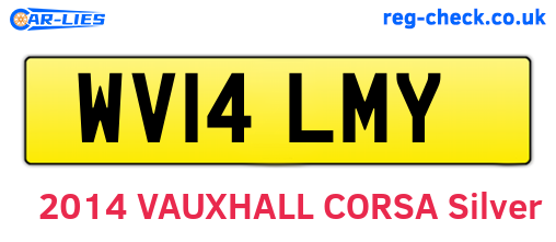 WV14LMY are the vehicle registration plates.
