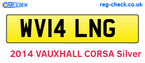 WV14LNG are the vehicle registration plates.