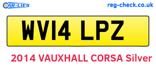 WV14LPZ are the vehicle registration plates.