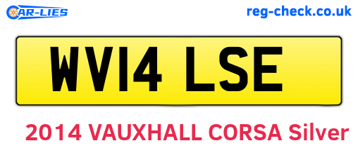 WV14LSE are the vehicle registration plates.