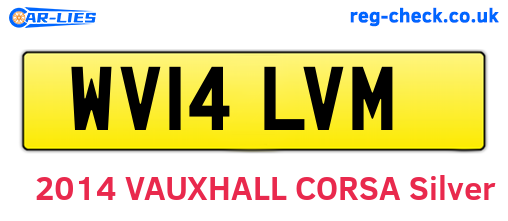 WV14LVM are the vehicle registration plates.