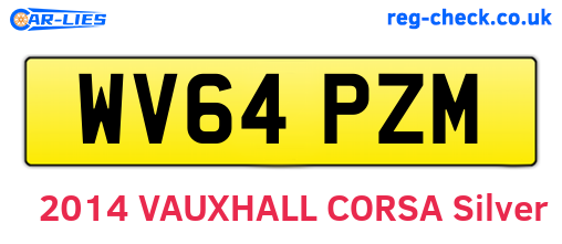WV64PZM are the vehicle registration plates.