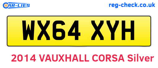WX64XYH are the vehicle registration plates.