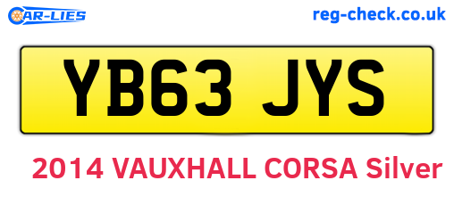 YB63JYS are the vehicle registration plates.