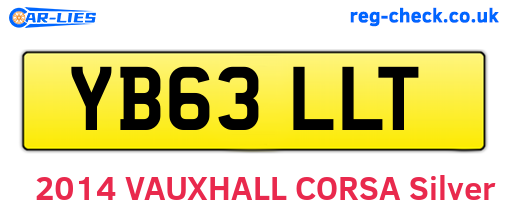 YB63LLT are the vehicle registration plates.