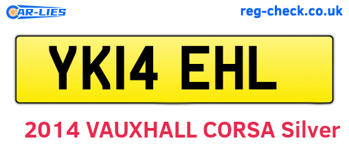 YK14EHL are the vehicle registration plates.