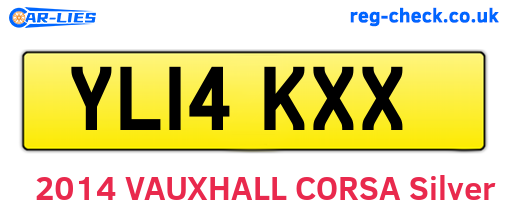 YL14KXX are the vehicle registration plates.