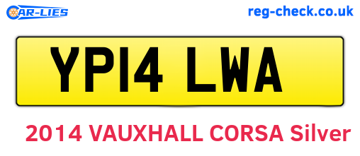 YP14LWA are the vehicle registration plates.