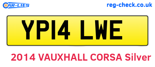 YP14LWE are the vehicle registration plates.