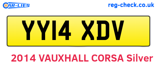 YY14XDV are the vehicle registration plates.