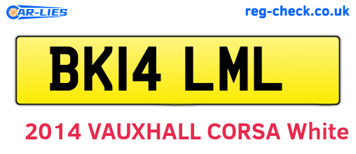 BK14LML are the vehicle registration plates.