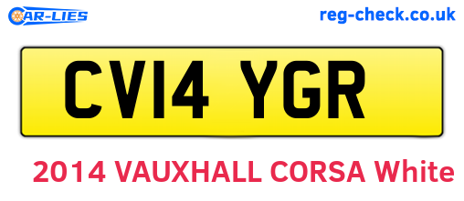 CV14YGR are the vehicle registration plates.