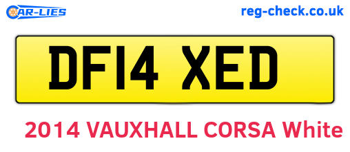 DF14XED are the vehicle registration plates.