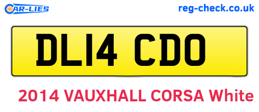 DL14CDO are the vehicle registration plates.