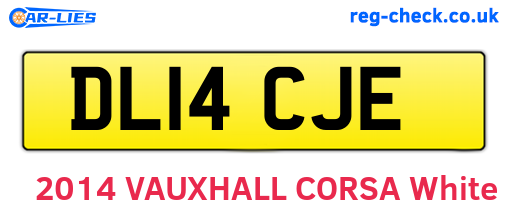 DL14CJE are the vehicle registration plates.