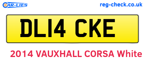DL14CKE are the vehicle registration plates.