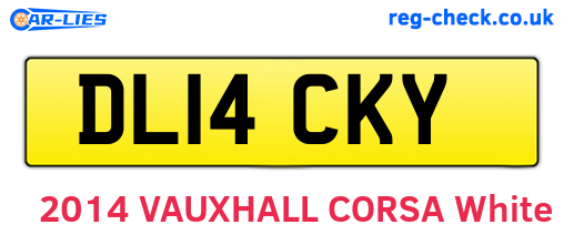 DL14CKY are the vehicle registration plates.