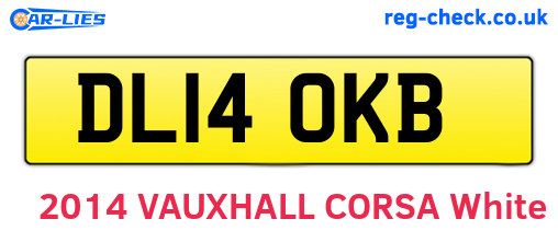 DL14OKB are the vehicle registration plates.