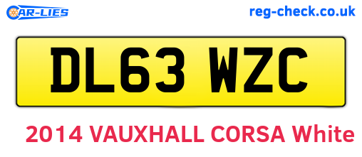 DL63WZC are the vehicle registration plates.