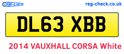 DL63XBB are the vehicle registration plates.