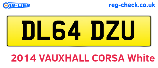 DL64DZU are the vehicle registration plates.