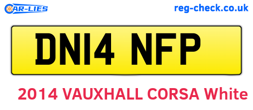 DN14NFP are the vehicle registration plates.