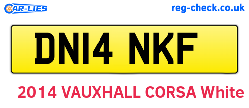 DN14NKF are the vehicle registration plates.