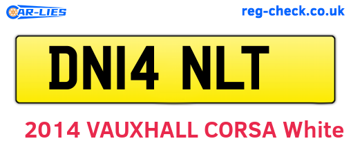 DN14NLT are the vehicle registration plates.