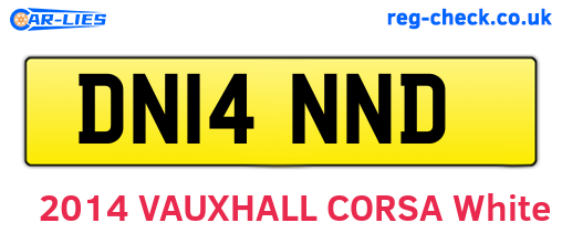 DN14NND are the vehicle registration plates.