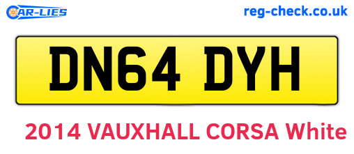 DN64DYH are the vehicle registration plates.