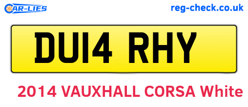 DU14RHY are the vehicle registration plates.