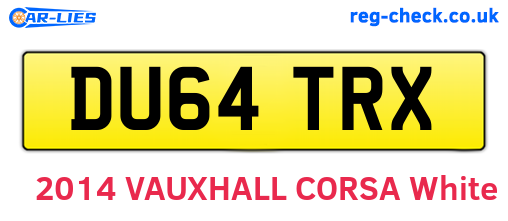 DU64TRX are the vehicle registration plates.