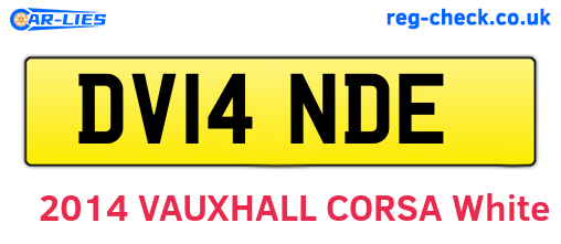 DV14NDE are the vehicle registration plates.