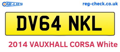 DV64NKL are the vehicle registration plates.